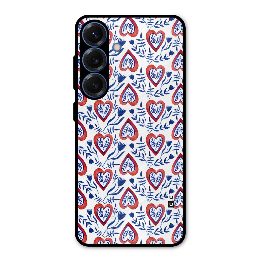 Wrapping Hearts Pattern Metal Back Case for Galaxy S25