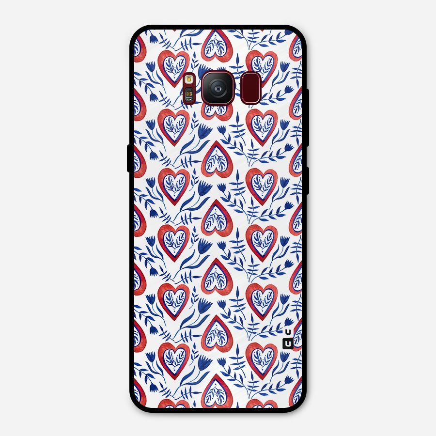 Wrapping Hearts Pattern Metal Back Case for Galaxy S8