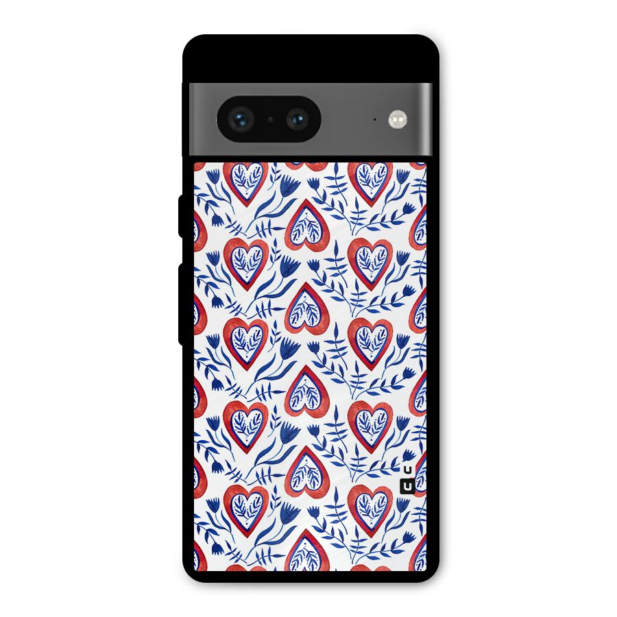 Wrapping Hearts Pattern Metal Back Case for Google Pixel 7