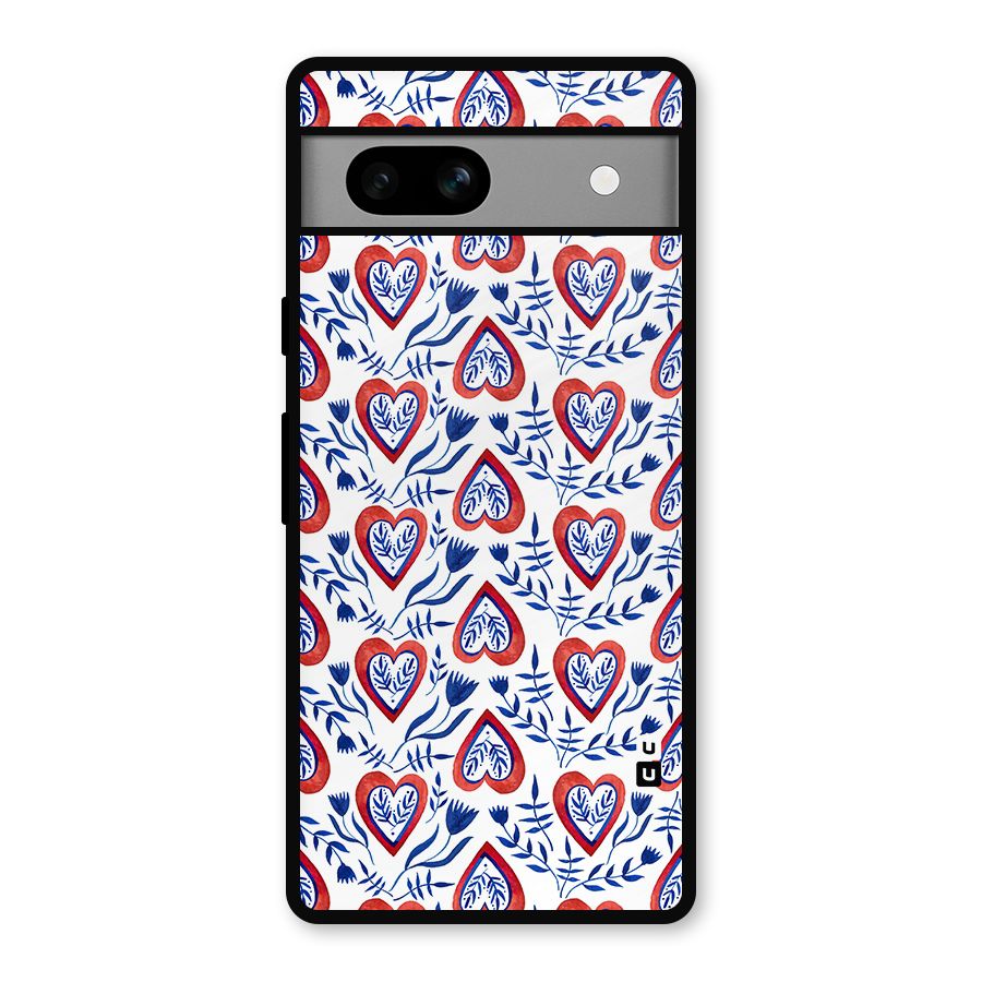 Wrapping Hearts Pattern Metal Back Case for Google Pixel 7a