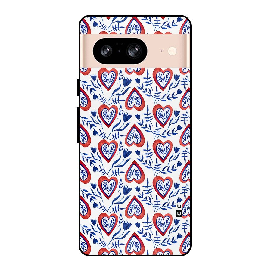 Wrapping Hearts Pattern Metal Back Case for Google Pixel 8