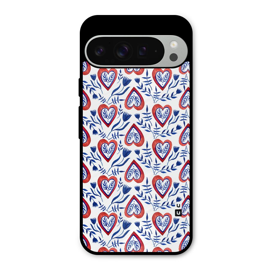 Wrapping Hearts Pattern Metal Back Case for Google Pixel 9 Pro XL