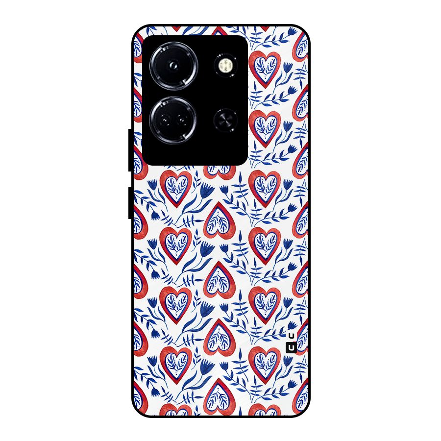 Wrapping Hearts Pattern Metal Back Case for Infinix Note 30 5G
