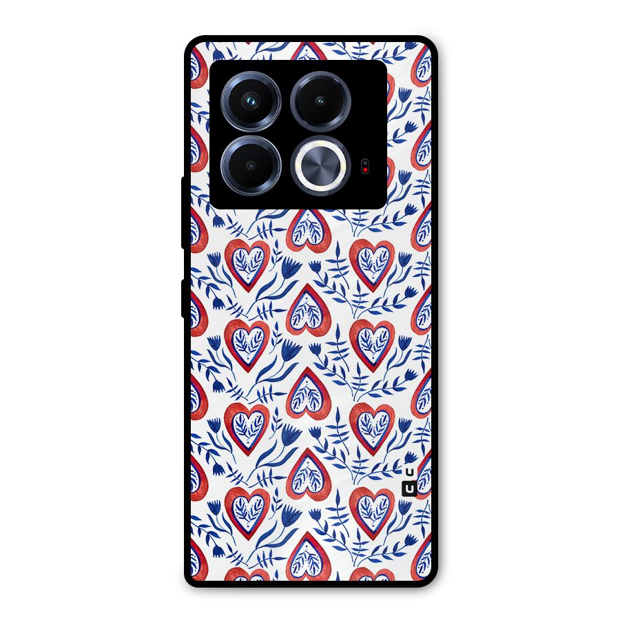 Wrapping Hearts Pattern Metal Back Case for Infinix Note 40 5G