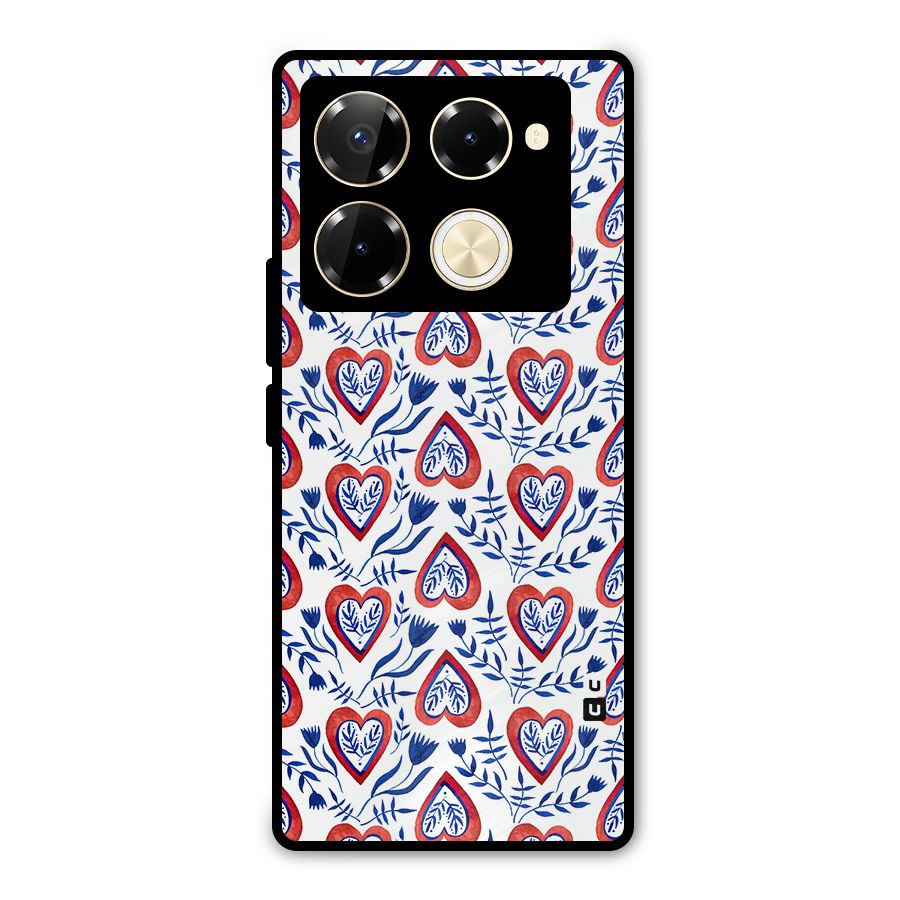 Wrapping Hearts Pattern Metal Back Case for Infinix Note 40 Pro