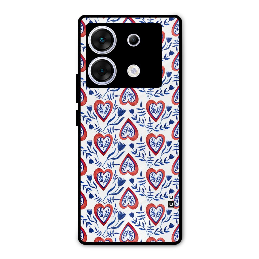 Wrapping Hearts Pattern Metal Back Case for Infinix Zero 30 5G
