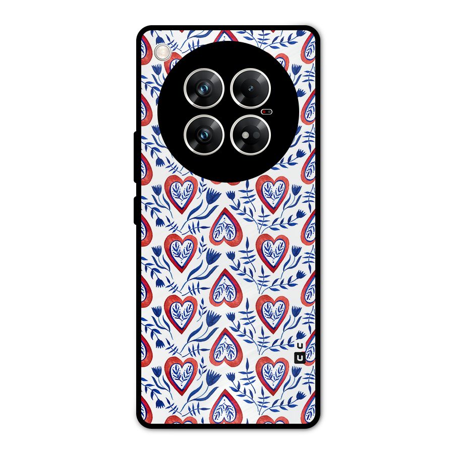 Wrapping Hearts Pattern Metal Back Case for Infinix Zero 40 5G