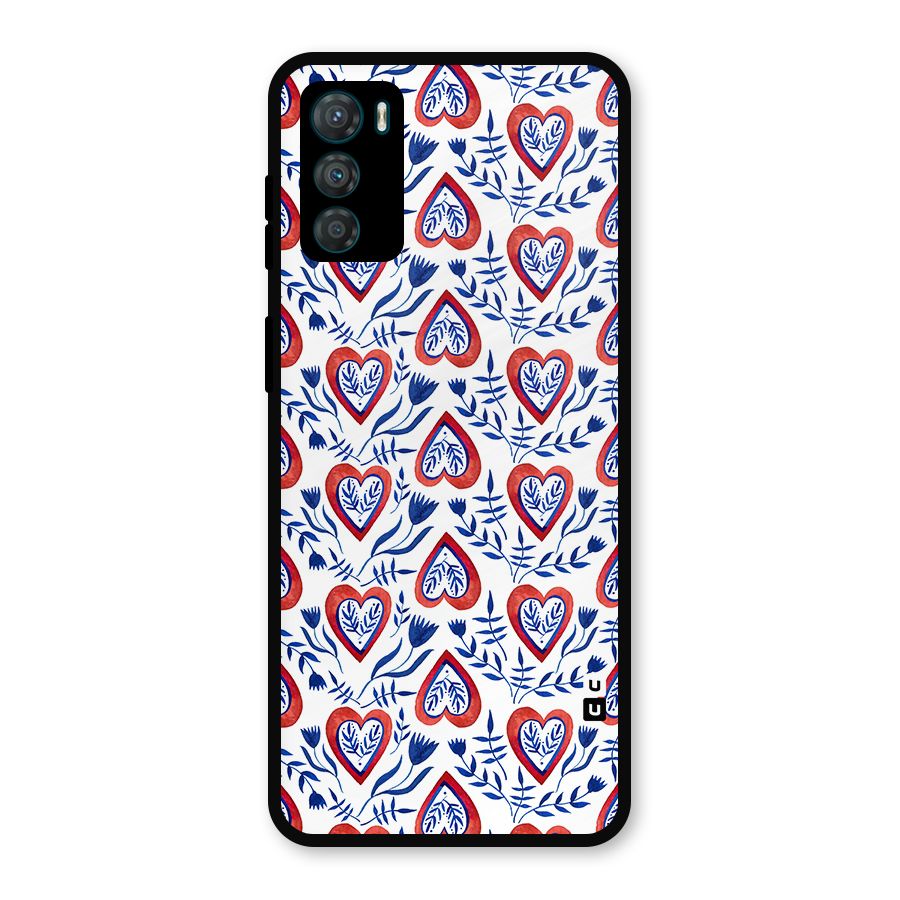 Wrapping Hearts Pattern Metal Back Case for Moto G42