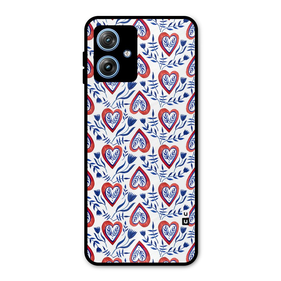 Wrapping Hearts Pattern Metal Back Case for Moto G54