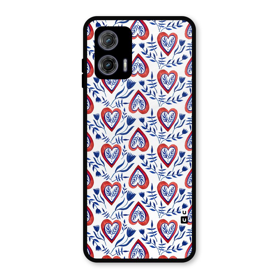Wrapping Hearts Pattern Metal Back Case for Moto G73