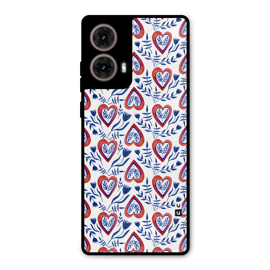 Wrapping Hearts Pattern Metal Back Case for Moto G85