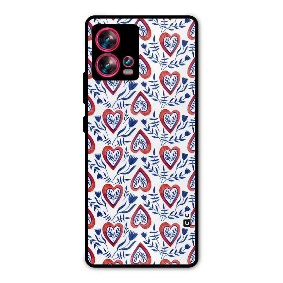 Wrapping Hearts Pattern Metal Back Case for Motorola Edge 30 Fusion