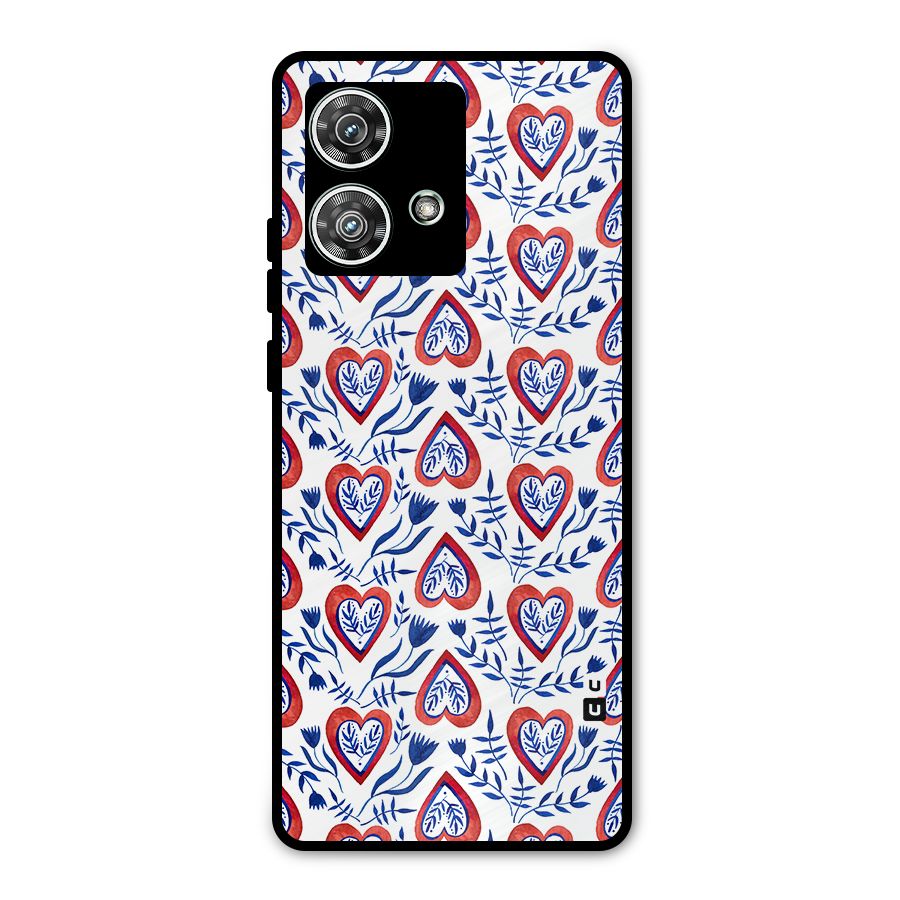 Wrapping Hearts Pattern Metal Back Case for Motorola Edge 40 Neo