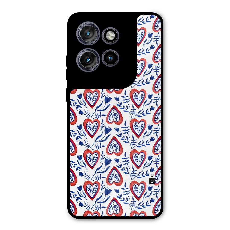 Wrapping Hearts Pattern Metal Back Case for Motorola Edge 50 Neo