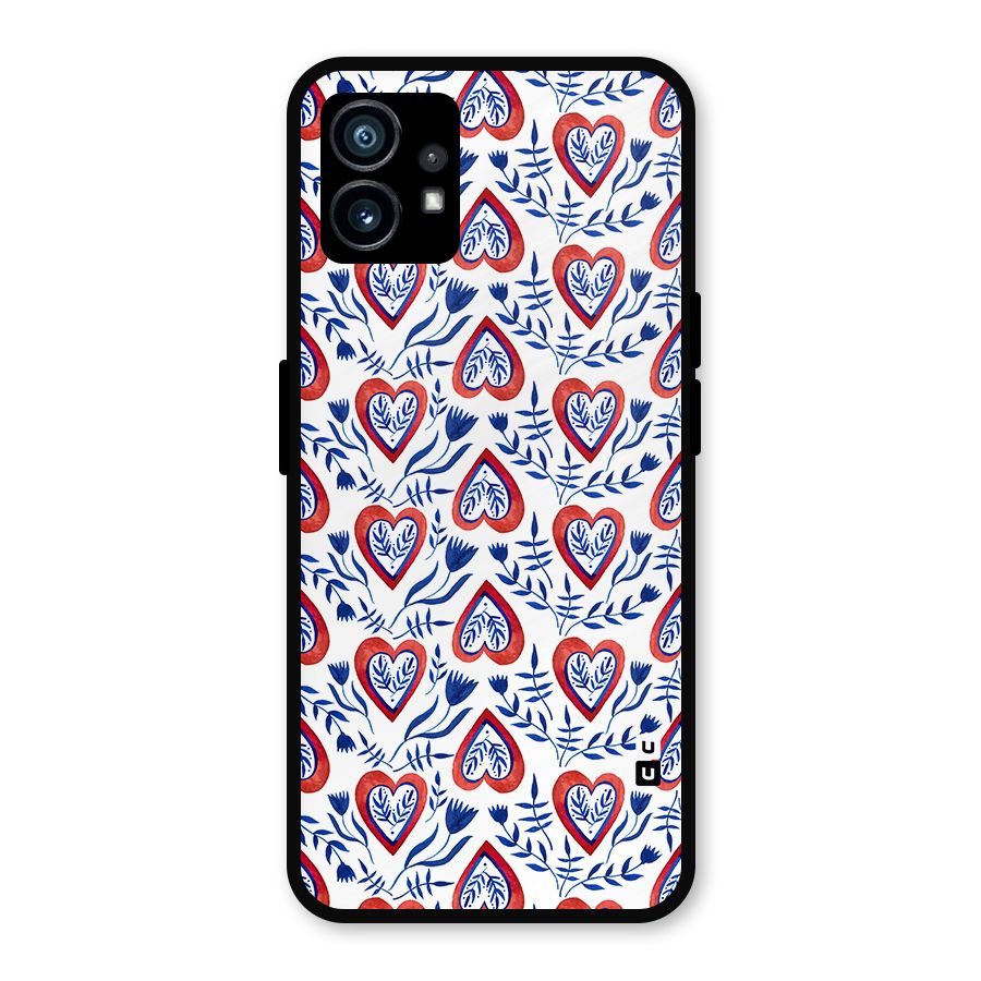 Wrapping Hearts Pattern Metal Back Case for Nothing Phone 1