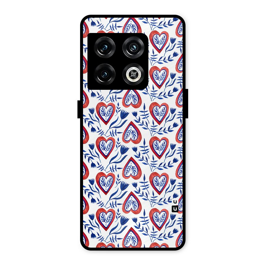 Wrapping Hearts Pattern Metal Back Case for OnePlus 10 Pro 5G