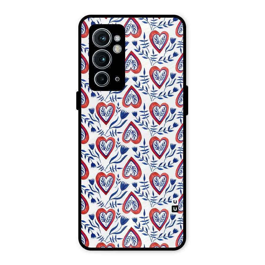 Wrapping Hearts Pattern Metal Back Case for OnePlus 9RT 5G