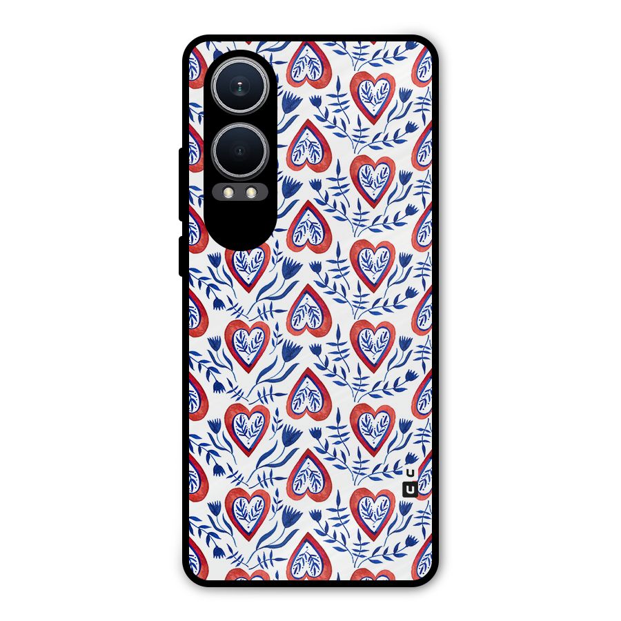 Wrapping Hearts Pattern Metal Back Case for OnePlus Nord CE4 Lite