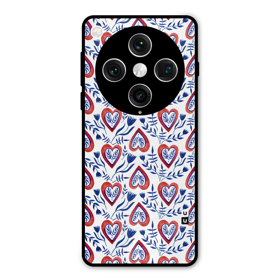 Wrapping Hearts Pattern Metal Back Case for Oppo Find X8 Pro
