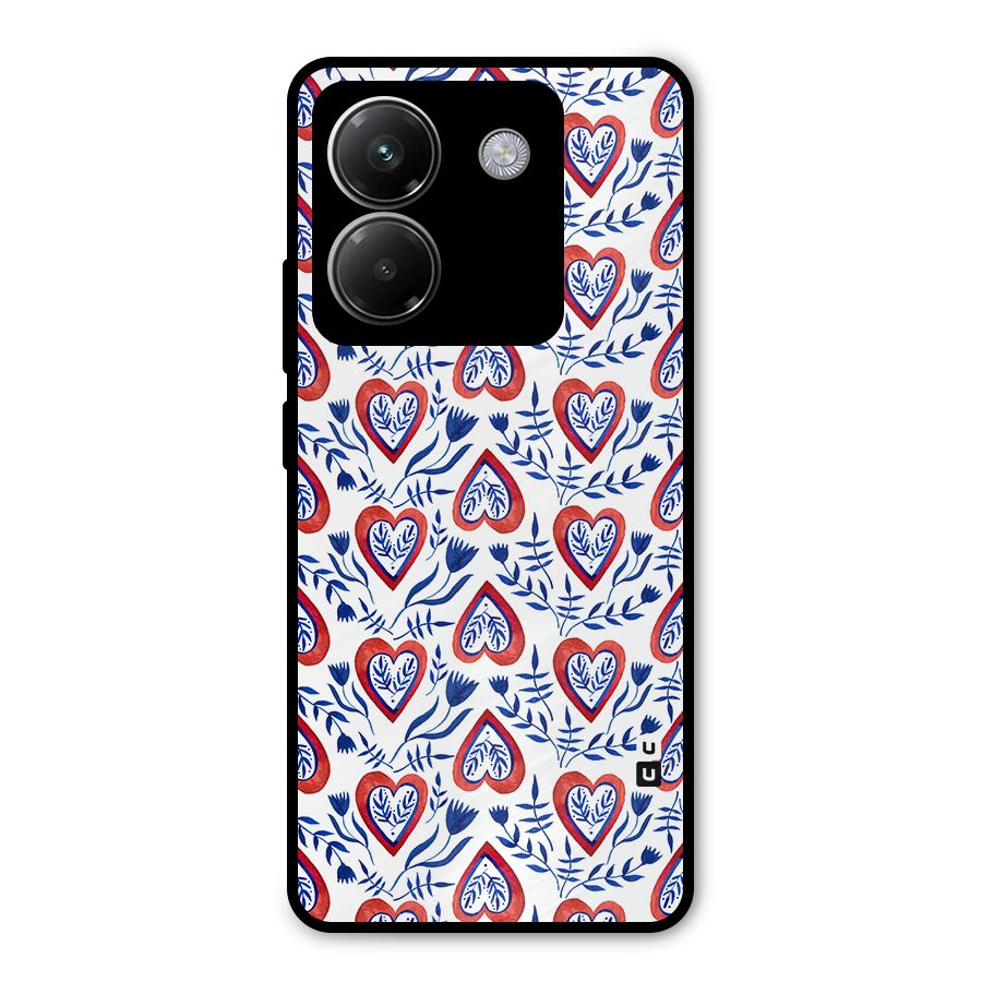 Wrapping Hearts Pattern Metal Back Case for Poco M7 Pro 5G