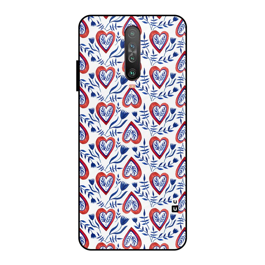 Wrapping Hearts Pattern Metal Back Case for Poco X2