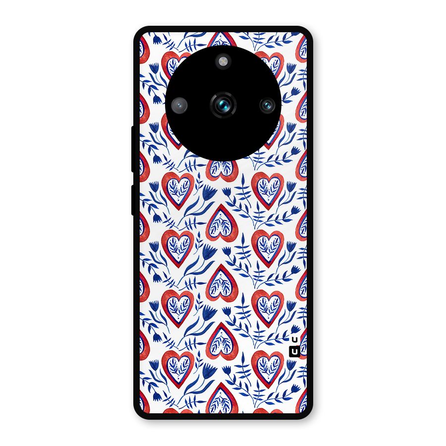 Wrapping Hearts Pattern Metal Back Case for Realme 11 Pro