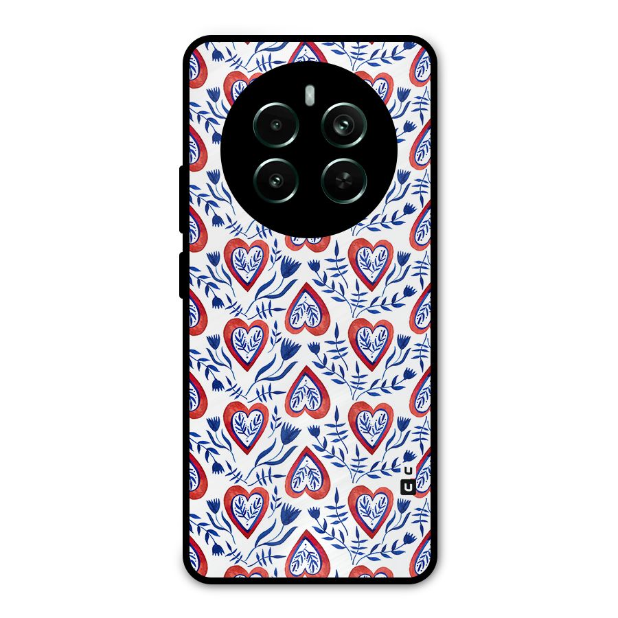 Wrapping Hearts Pattern Metal Back Case for Realme 12 Plus