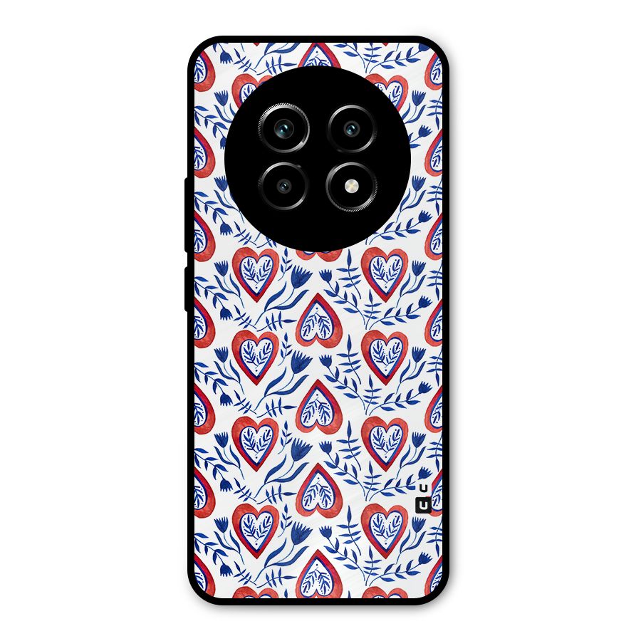 Wrapping Hearts Pattern Metal Back Case for Realme 13 Pro