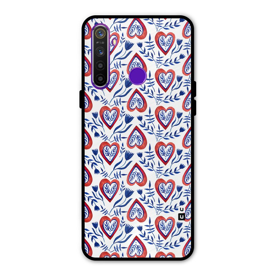 Wrapping Hearts Pattern Metal Back Case for Realme 5