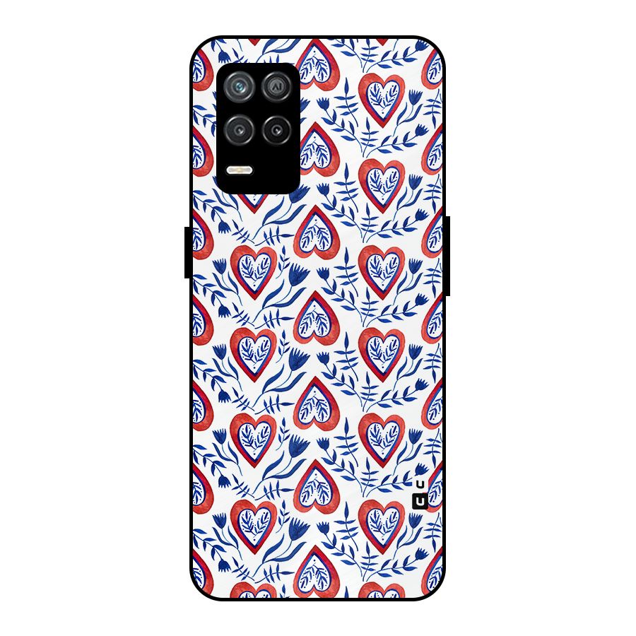 Wrapping Hearts Pattern Metal Back Case for Realme 8 5G