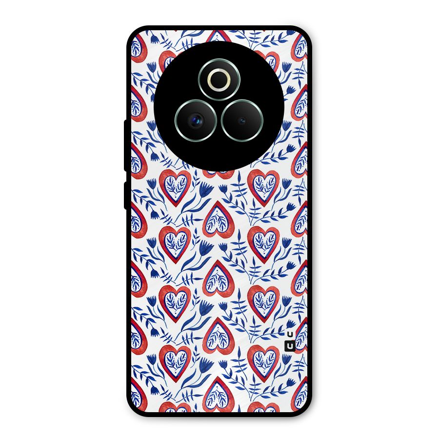 Wrapping Hearts Pattern Metal Back Case for Realme P3 Pro