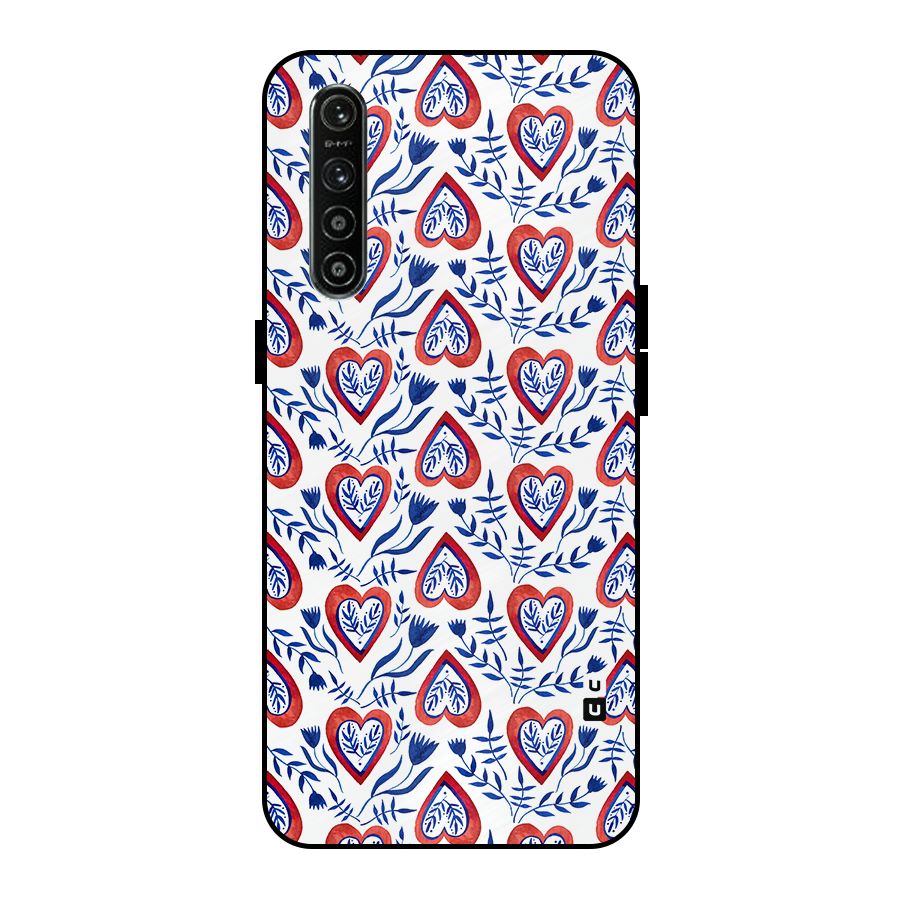 Wrapping Hearts Pattern Metal Back Case for Realme XT