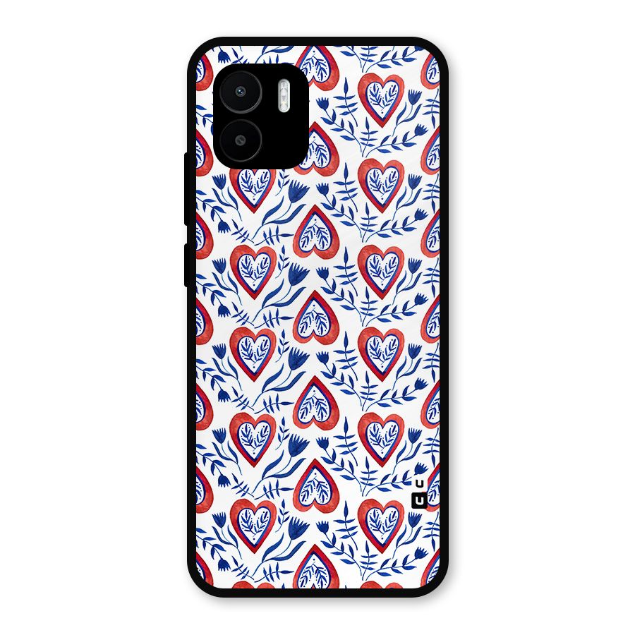 Wrapping Hearts Pattern Metal Back Case for Redmi A1