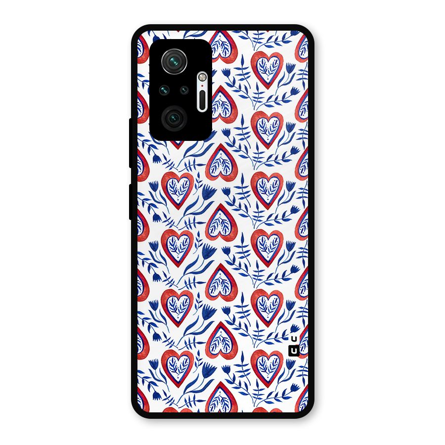 Wrapping Hearts Pattern Metal Back Case for Redmi Note 10 Pro