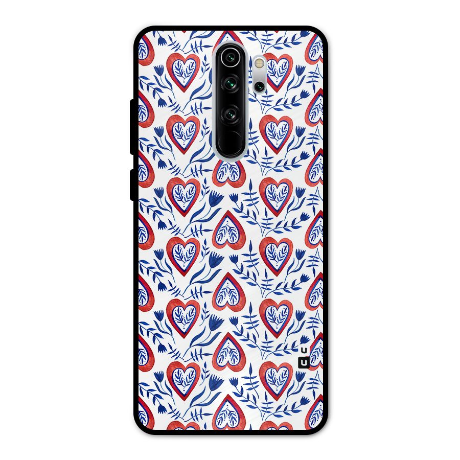 Wrapping Hearts Pattern Metal Back Case for Redmi Note 8 Pro