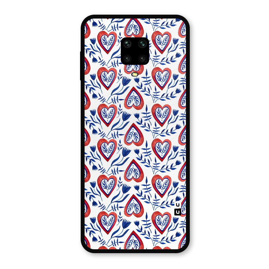 Wrapping Hearts Pattern Metal Back Case for Redmi Note 9 Pro Max