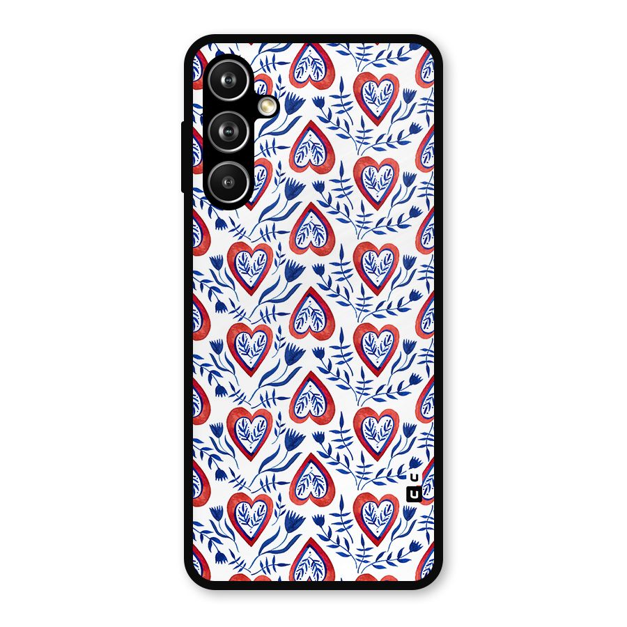 Wrapping Hearts Pattern Metal Back Case for Samsung Galaxy M54