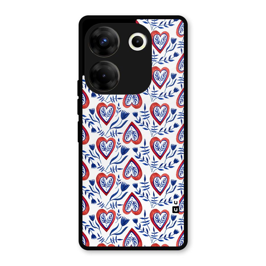Wrapping Hearts Pattern Metal Back Case for Tecno Camon 20 Pro