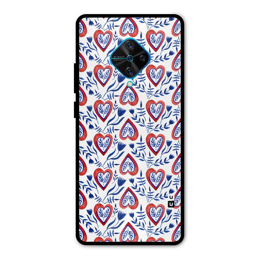 Wrapping Hearts Pattern Metal Back Case for Vivo S1 Pro