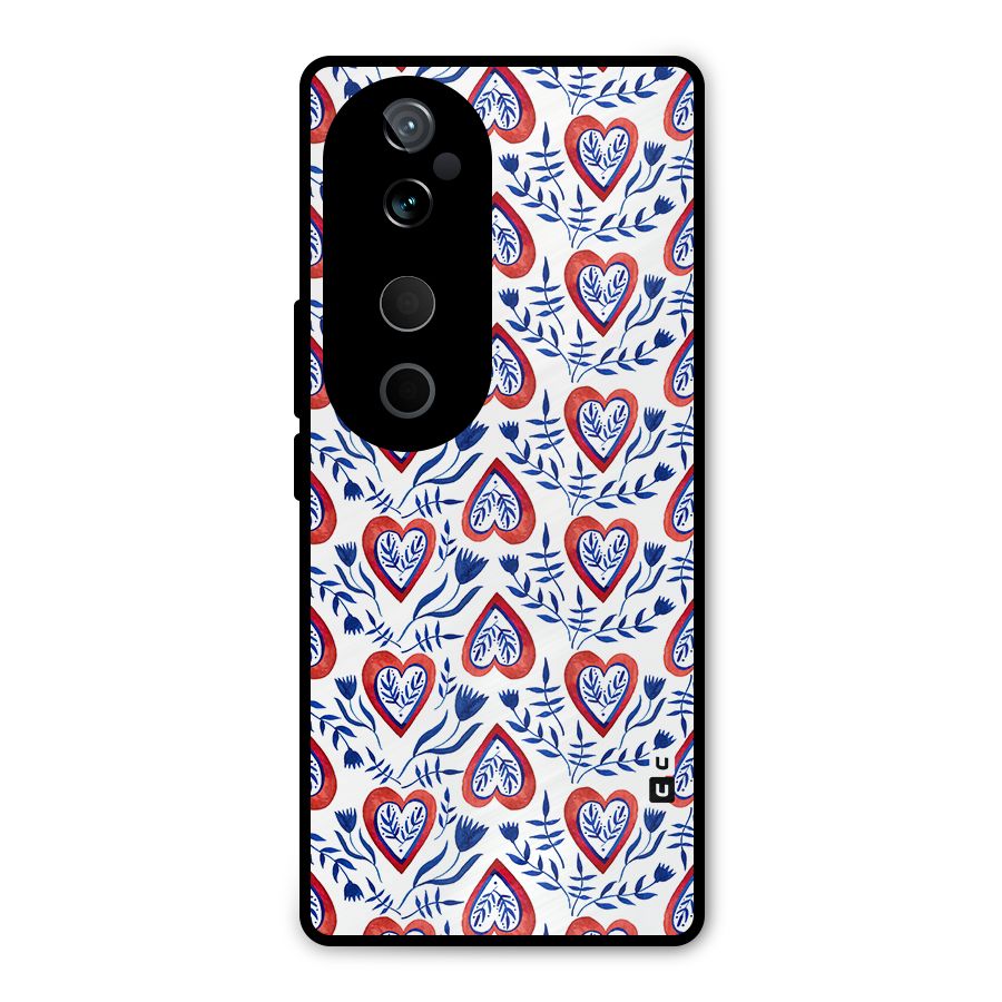 Wrapping Hearts Pattern Metal Back Case for Vivo T3 Ultra