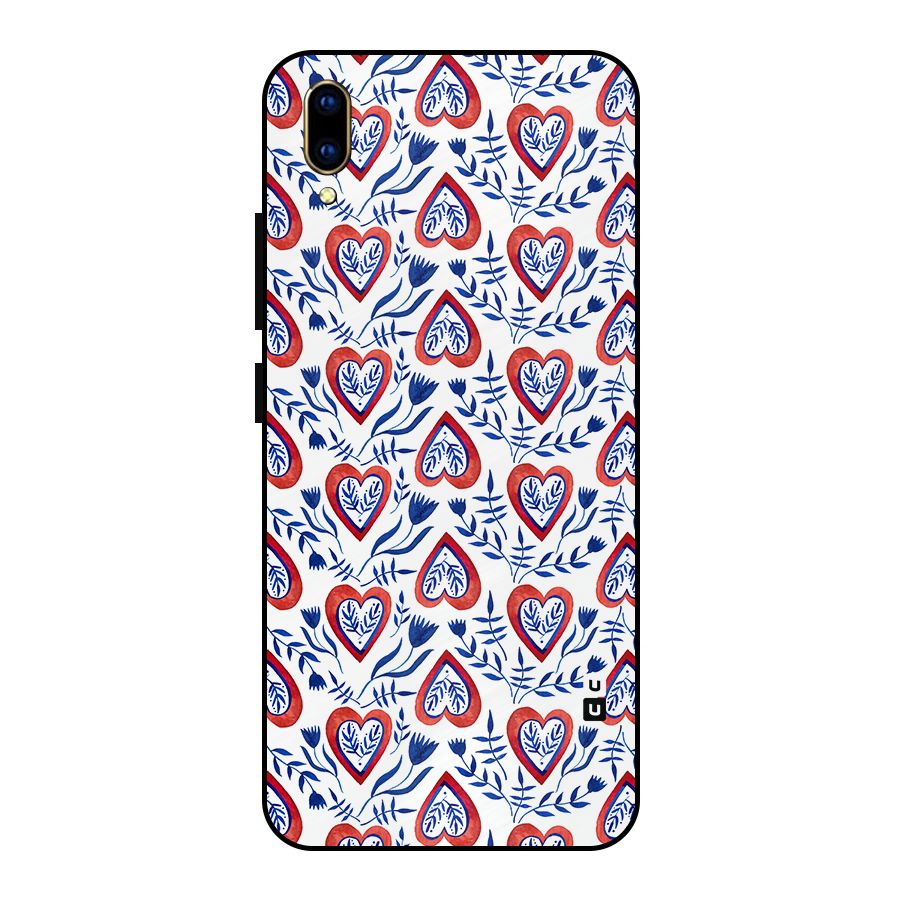 Wrapping Hearts Pattern Metal Back Case for Vivo V11 Pro