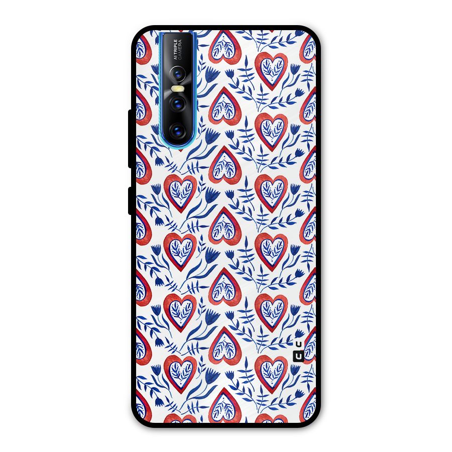 Wrapping Hearts Pattern Metal Back Case for Vivo V15 Pro