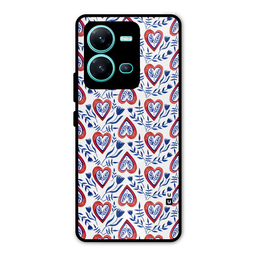 Wrapping Hearts Pattern Metal Back Case for Vivo V25