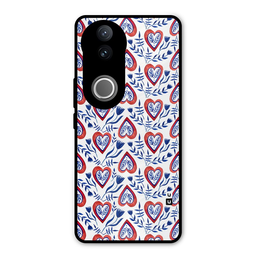 Wrapping Hearts Pattern Metal Back Case for Vivo V50e