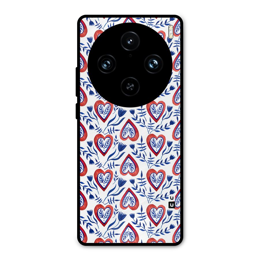 Wrapping Hearts Pattern Metal Back Case for Vivo X100 Pro