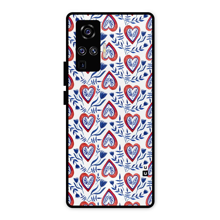 Wrapping Hearts Pattern Metal Back Case for Vivo X50 Pro