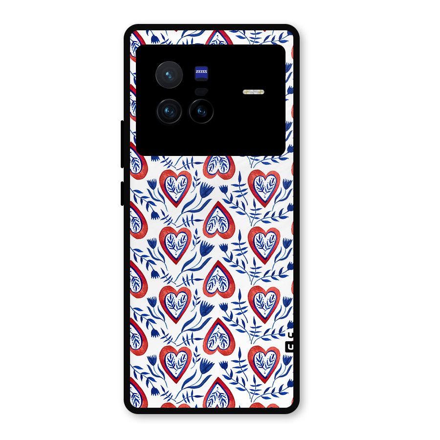 Wrapping Hearts Pattern Metal Back Case for Vivo X80