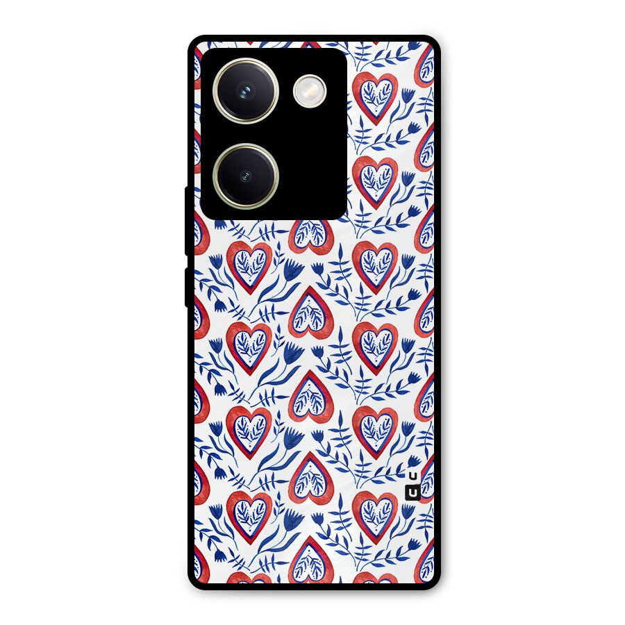Wrapping Hearts Pattern Metal Back Case for Vivo Y200 Pro