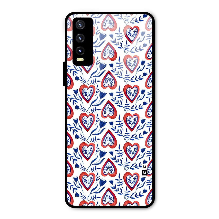 Wrapping Hearts Pattern Metal Back Case for Vivo Y20t