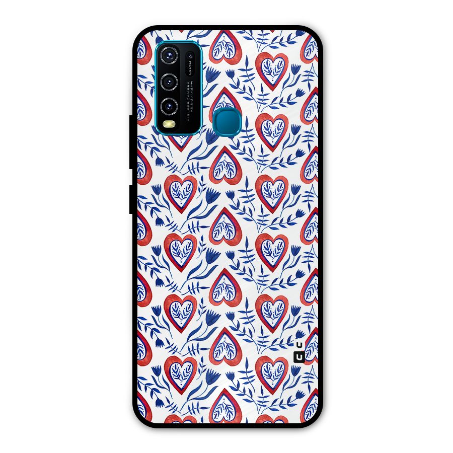 Wrapping Hearts Pattern Metal Back Case for Vivo Y30